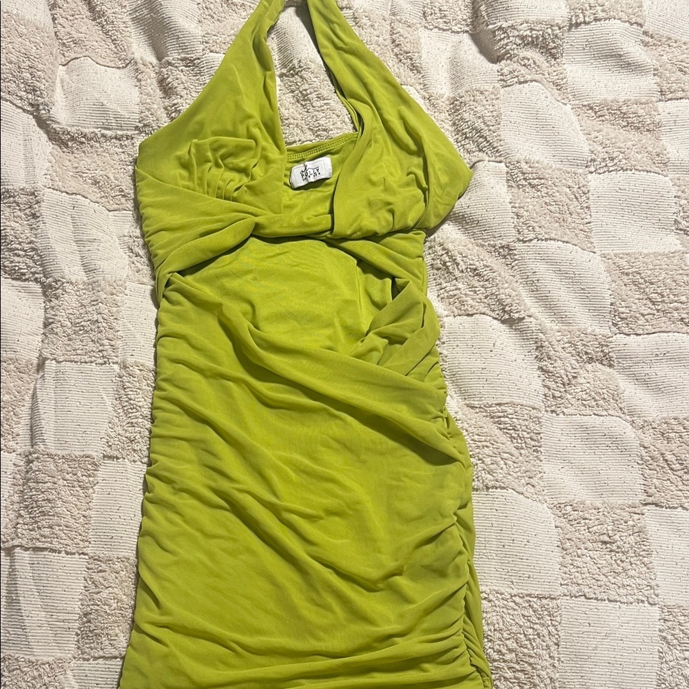 Oh Polly Vibrant Green Mini Dress
